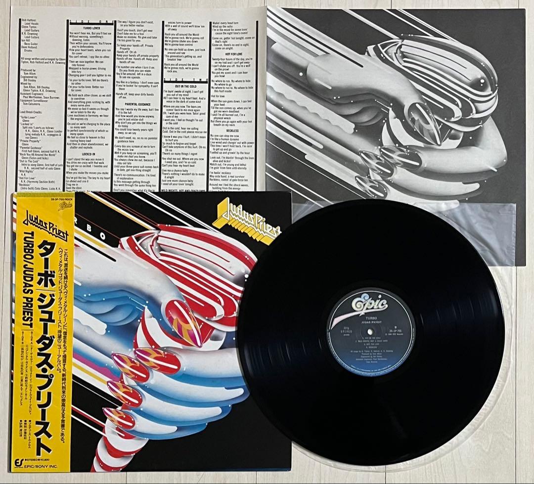 Judas Priest Turbo Vinyl LP 1986 Japan Original 28-3P-705 w/ OBI Heavy Metal