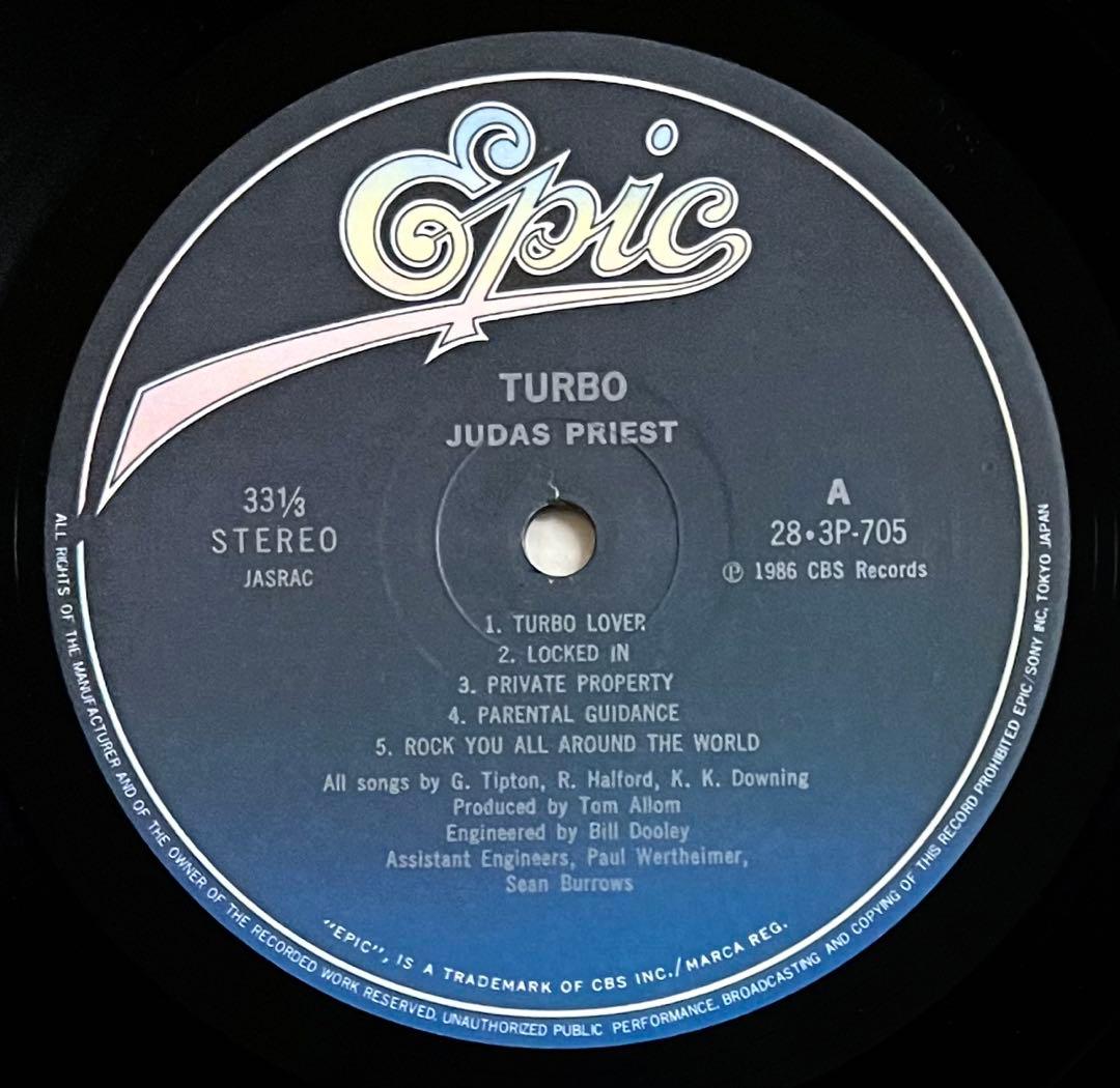 Judas Priest Turbo Vinyl LP 1986 Japan Original 28-3P-705 w/ OBI Heavy Metal