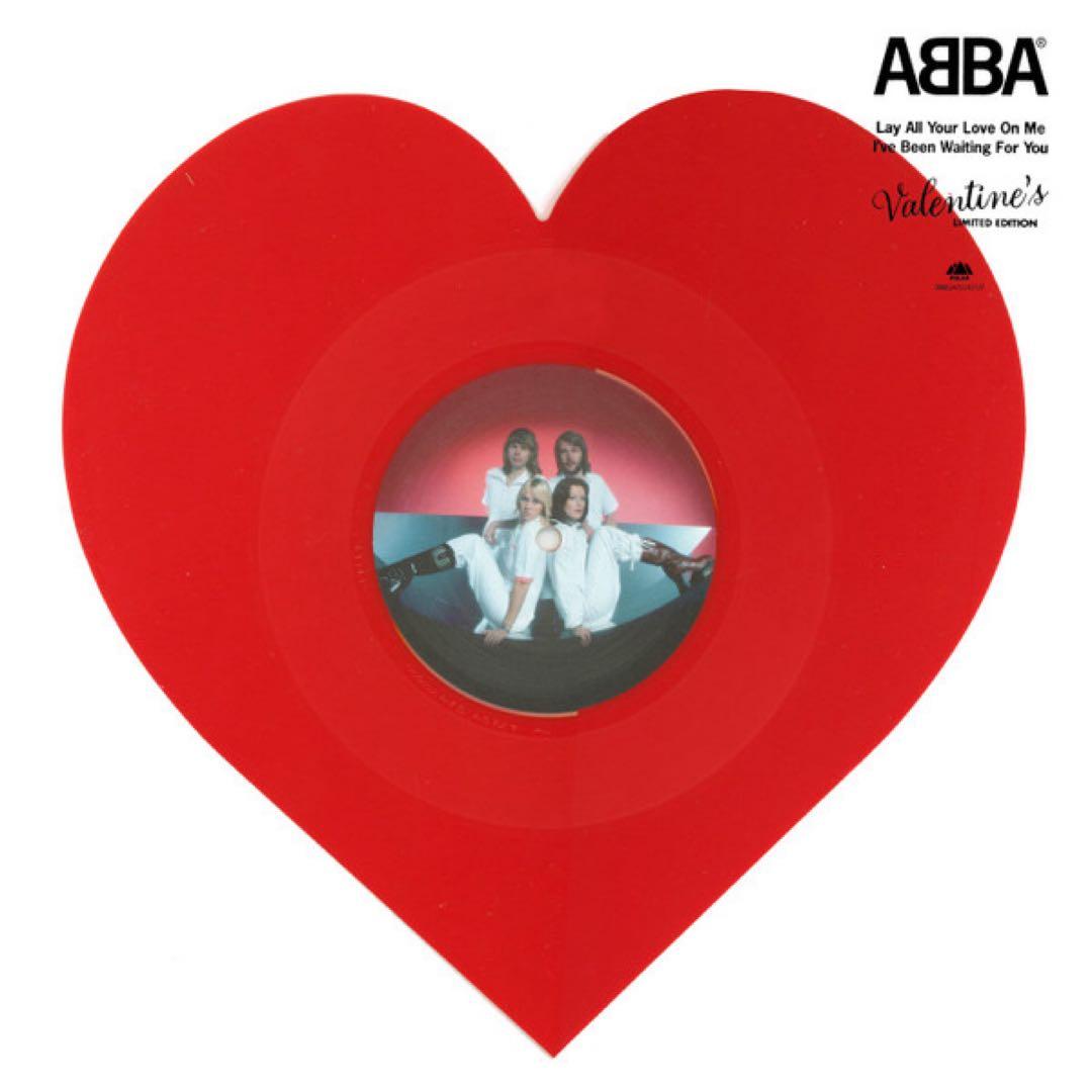 ABBA - Lay All Your Love On Me 7" Heart-Shaped Red Vinyl Valentine's Edition