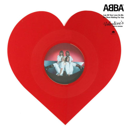 ABBA - Lay All Your Love On Me 7" Heart-Shaped Red Vinyl Valentine's Edition