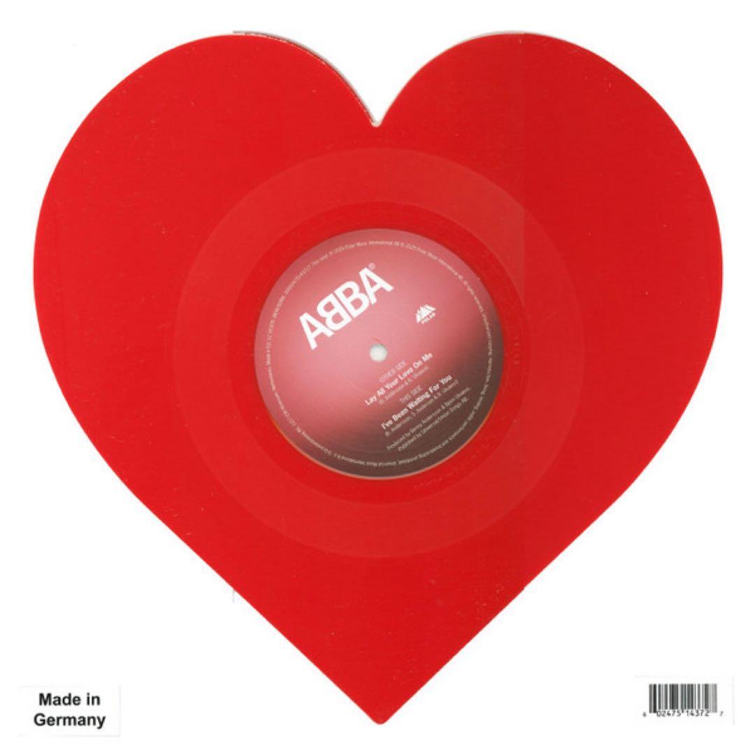 ABBA - Lay All Your Love On Me 7" Heart-Shaped Red Vinyl Valentine's Edition