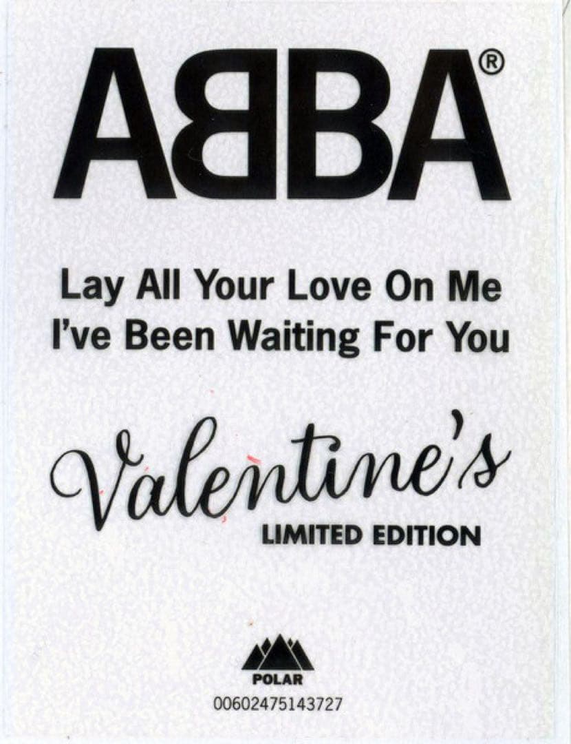 ABBA - Lay All Your Love On Me 7" Heart-Shaped Red Vinyl Valentine's Edition