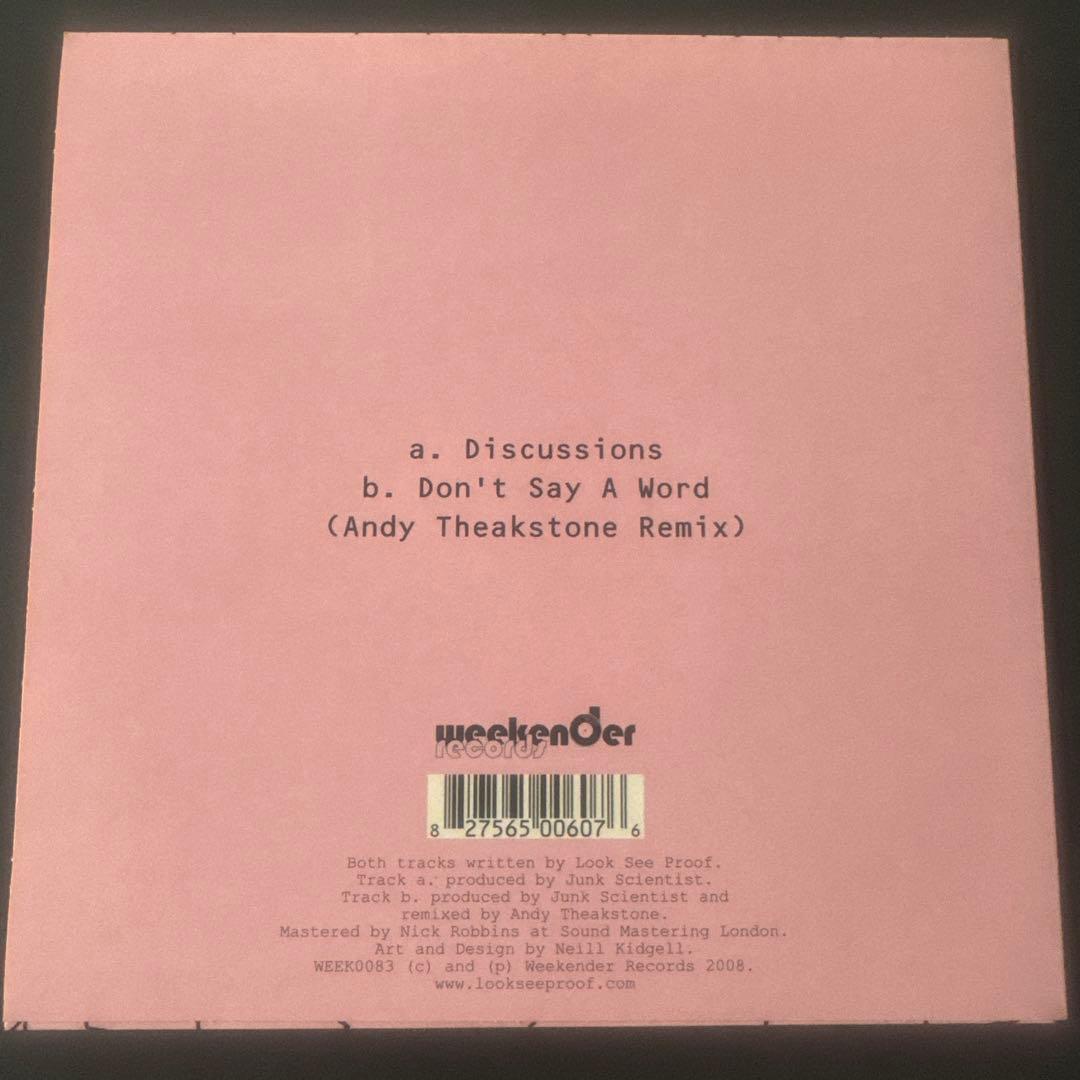 Look See Proof - Discussions 7" Vinyl Record, 2008 Indie Pop, UK Import