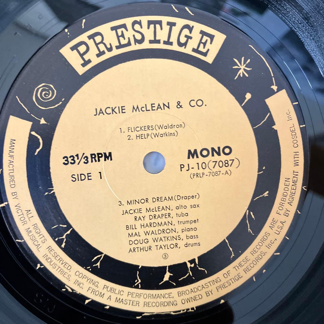 Jackie McLean & Co. Vinyl LP Prestige 7037 Japan Jazz Ray Draper Hard-Bop Obi