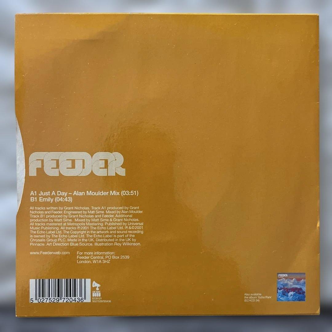 Feeder Just A Day EP 7" Orange Vinyl UK Rock Indie Alternative Record
