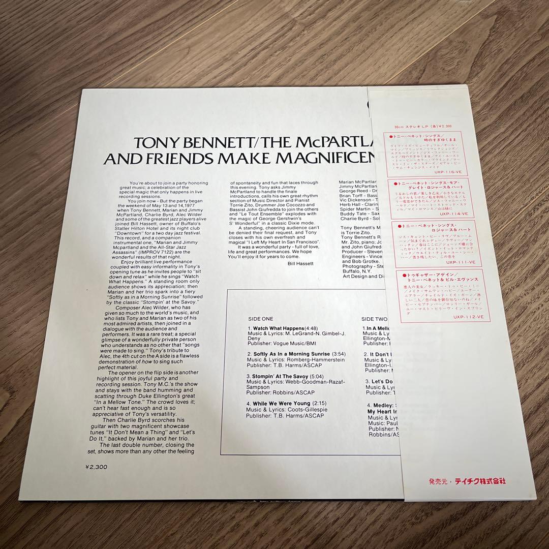 Tony Bennett & The McPartlands - Make Magnificent Music LP Japan w/ OBI