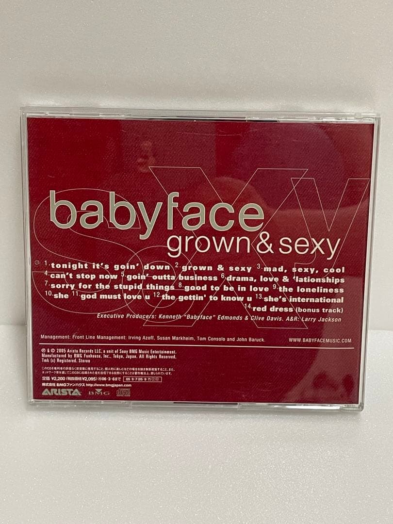 Babyface - Grown & Sexy CD Japan Press 2005 R&B Album with Bonus Track