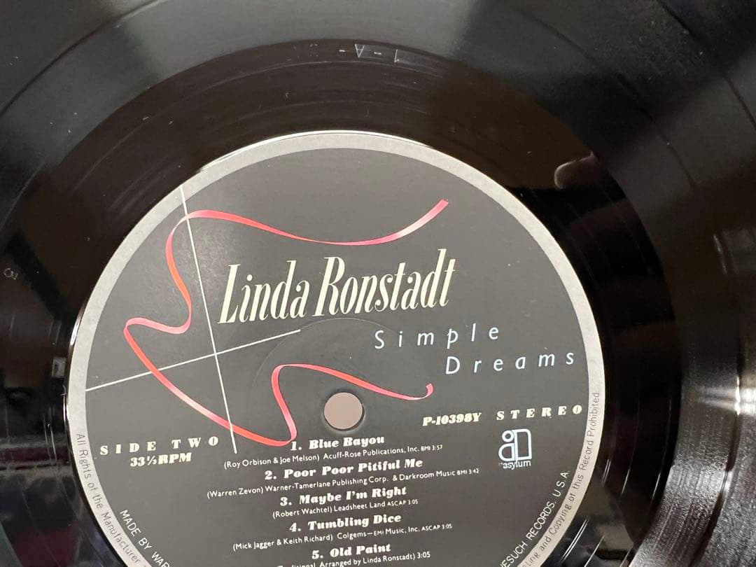 Linda Ronstadt Simple Dreams Vinyl LP 1977 Japan Pressing Obi P-10398Y