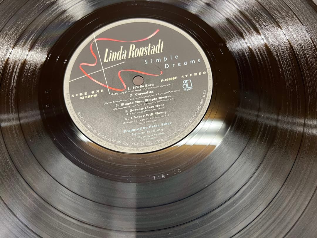 Linda Ronstadt Simple Dreams Vinyl LP 1977 Japan Pressing Obi P-10398Y