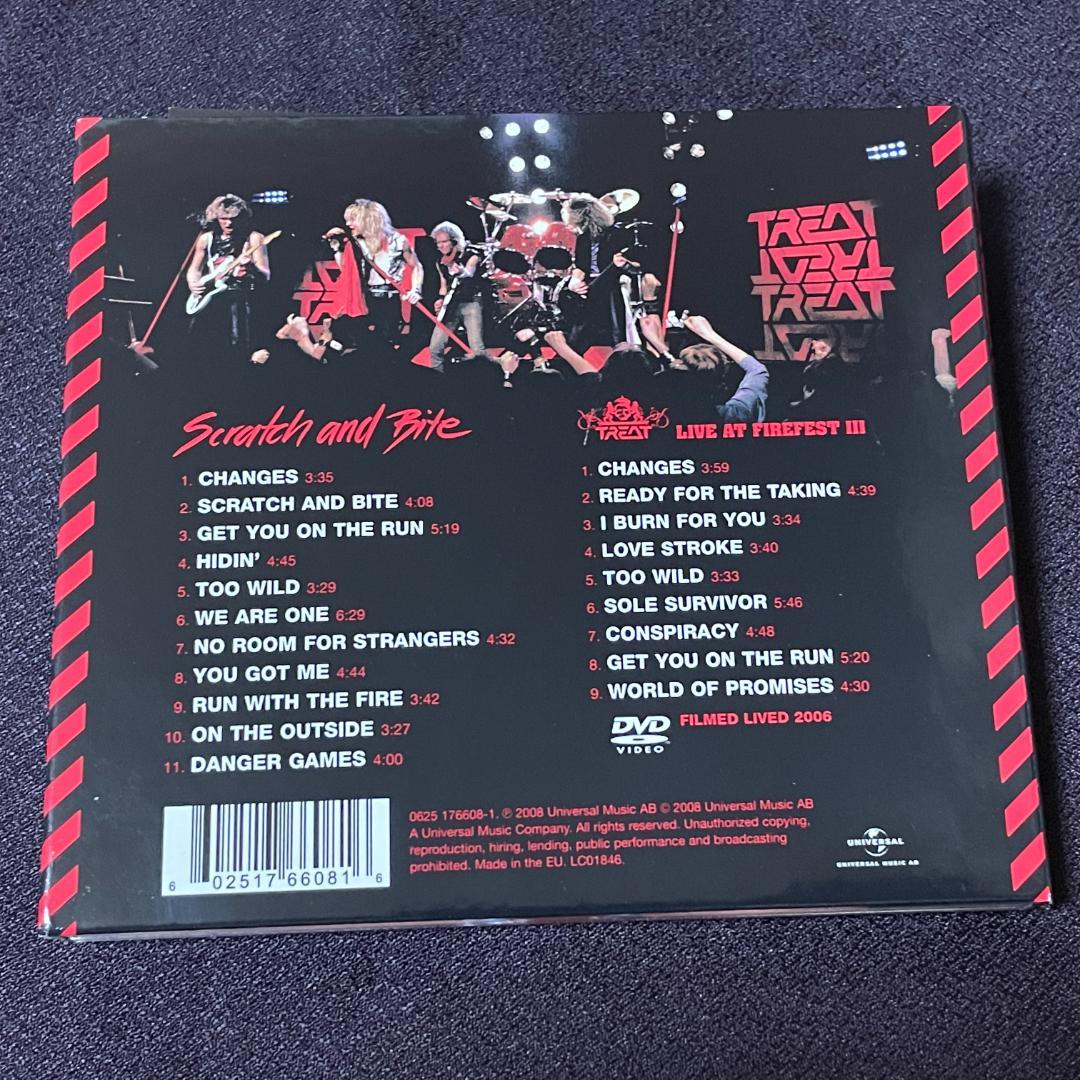TREAT Scratch and Bite 2CD/DVD Set 2008 Remastered Swedish Melodic Hard Rock