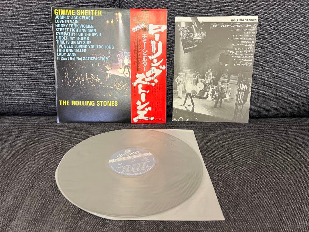 The Rolling Stones Gimme Shelter LP 1971 Japan Pressing Vinyl w/ Obi LAX-1001