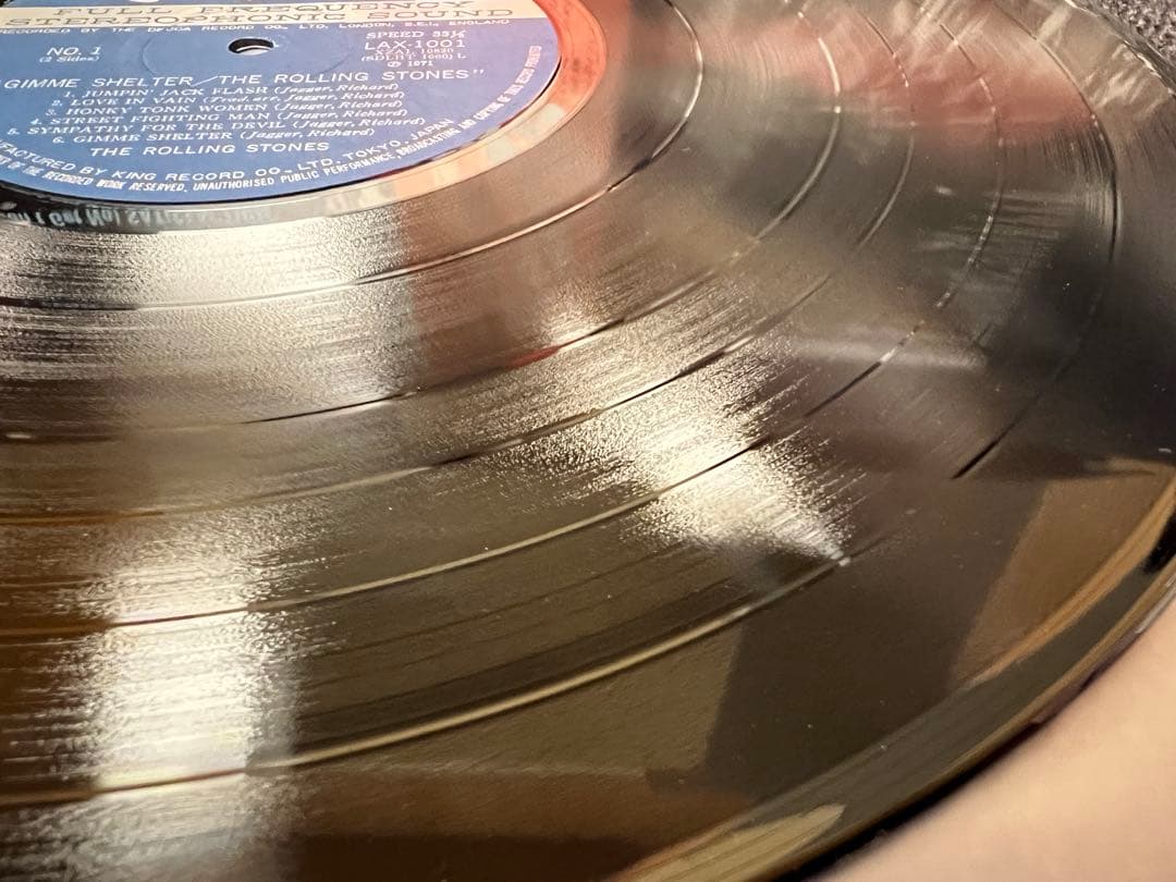 The Rolling Stones Gimme Shelter LP 1971 Japan Pressing Vinyl w/ Obi LAX-1001