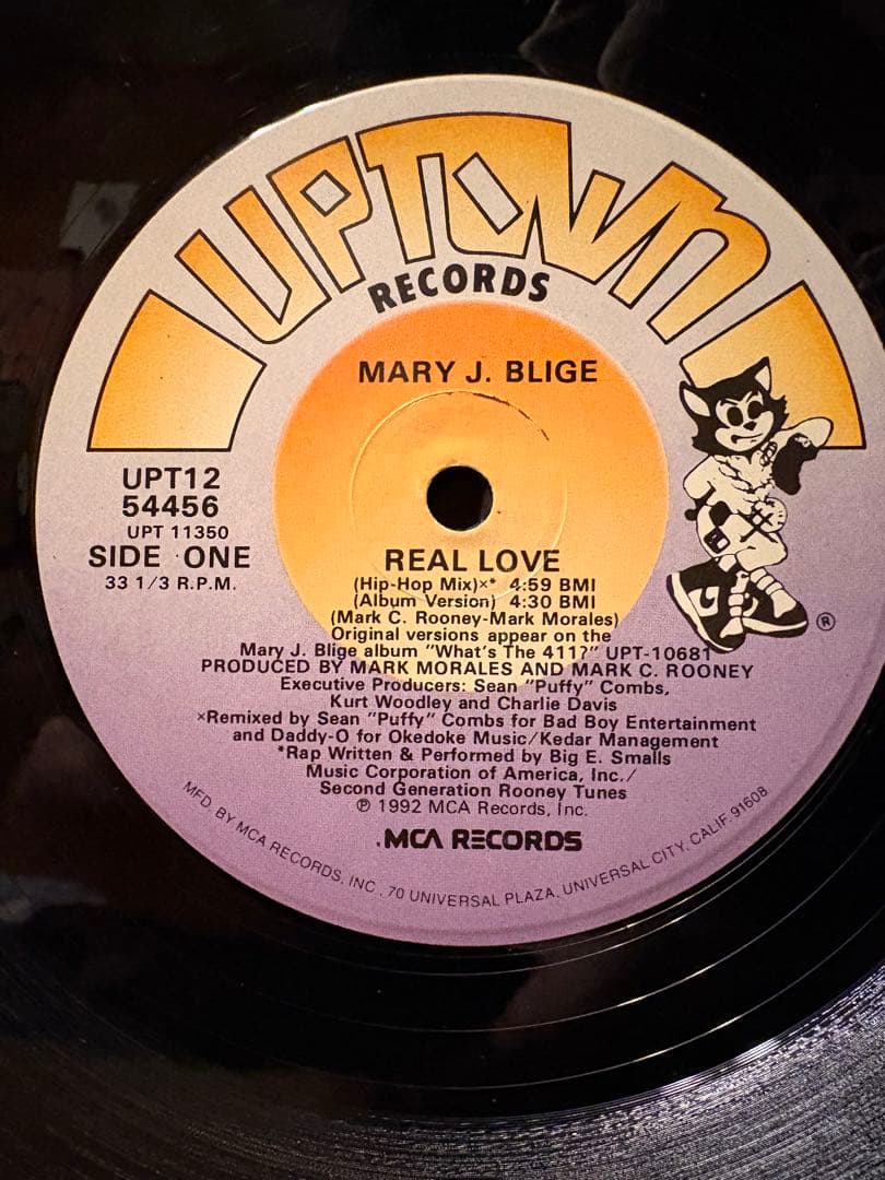 Mary J. Blige - Real Love 12" Promo Vinyl feat. Biggie Smalls 1992 Hip Hop Soul
