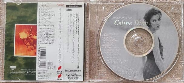 Celine Dion The Colour of My Love CD Japan Press w/ OBI Special Edition 1995