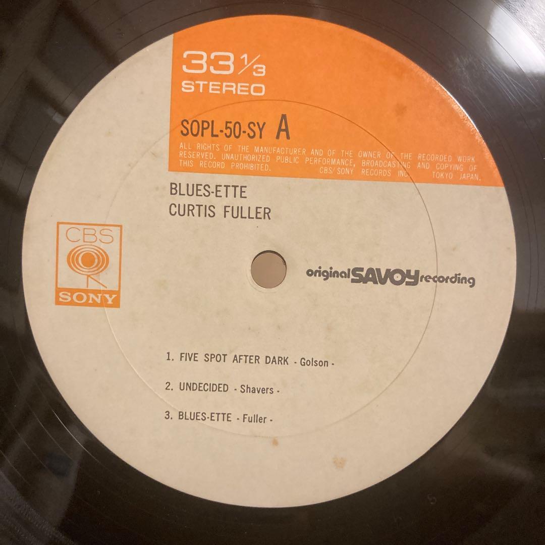Curtis Fuller - Blues-ette Vinyl LP Japan CBS Sony SOPL 50-SY Hard Bop Jazz