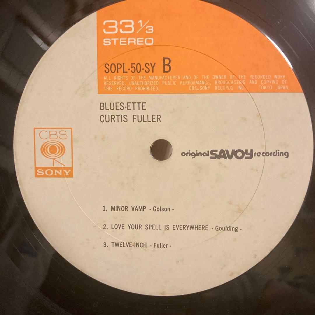 Curtis Fuller - Blues-ette Vinyl LP Japan CBS Sony SOPL 50-SY Hard Bop Jazz