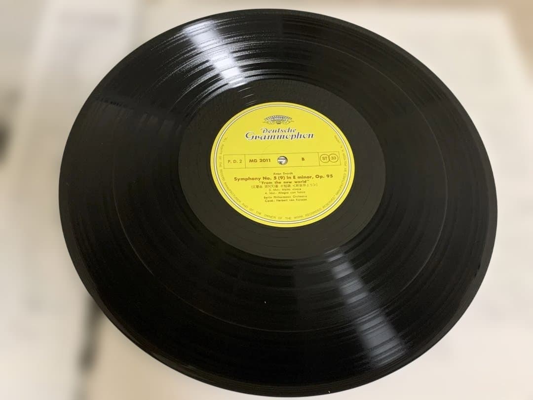 Dvorak Symphony No. 9 World Karajan Berlin Philharmonic Japan Vinyl LP Obi