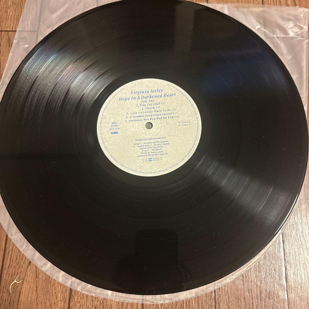 Virginia Astley - Hope in a Darkened Heart Vinyl LP Japan Obi Ryuichi Sakamoto