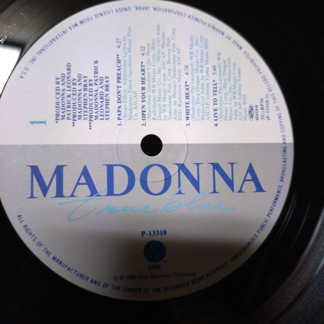 Madonna - True Blue Vinyl LP 1986 Japan Pressing w/ Obi & Poster Sire P-13310