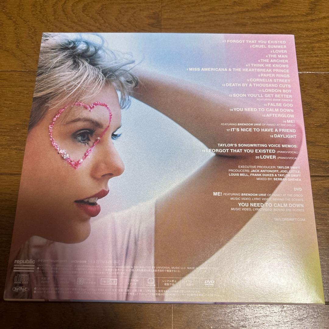 Taylor Swift Lover Japan Special Edition CD+DVD Limited 7-Inch Paper Sleeve OBI