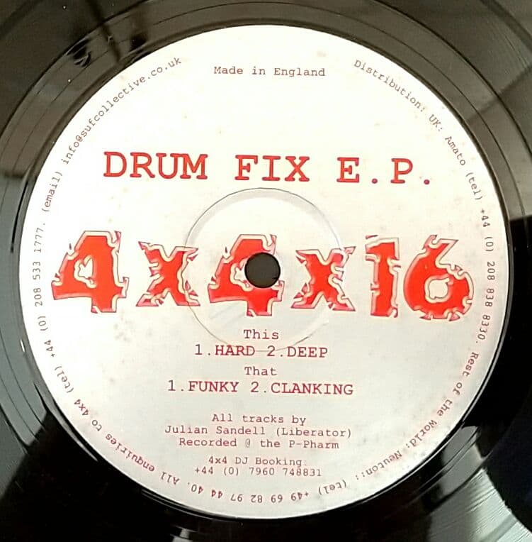 Julian Sandell Drum Fix E.P. 12-inch Vinyl Club House Techno UK Pressing