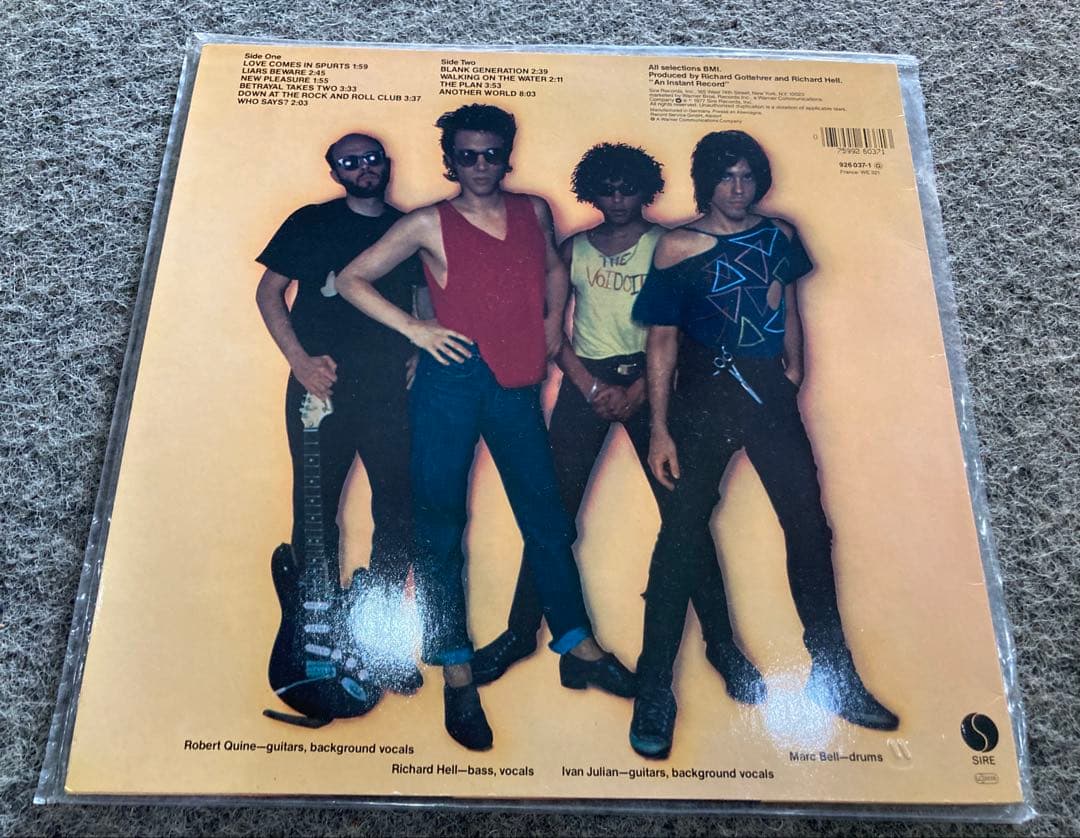 Richard Hell & The Voidoids - Blank Generation LP Vinyl Record Punk