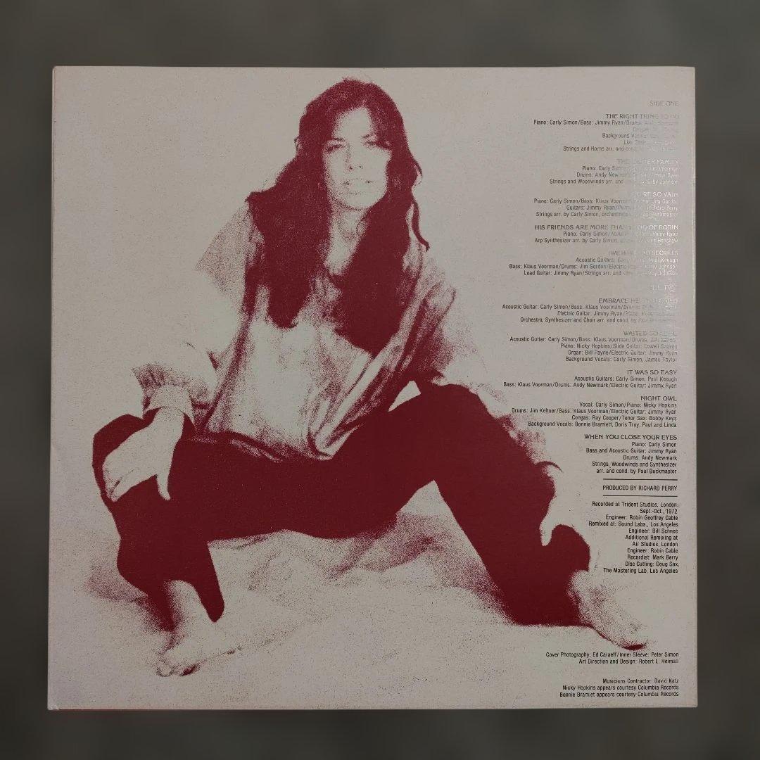 Carly Simon No Secrets Japan Vinyl LP P-8392E Gatefold Obi Liner Notes