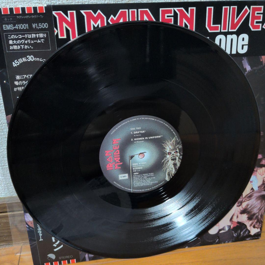 Iron Maiden - Live!! +one 12" EP Japan 1980 EMI EMS-41001 with Obi & Liner Notes