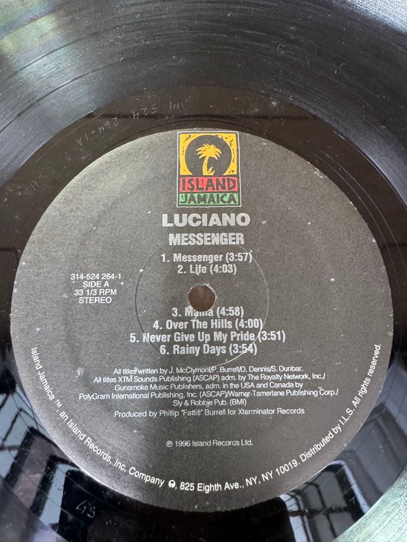 Luciano - Messenger LP Vinyl Record 1996 Roots Reggae Xterminator Island Jamaica