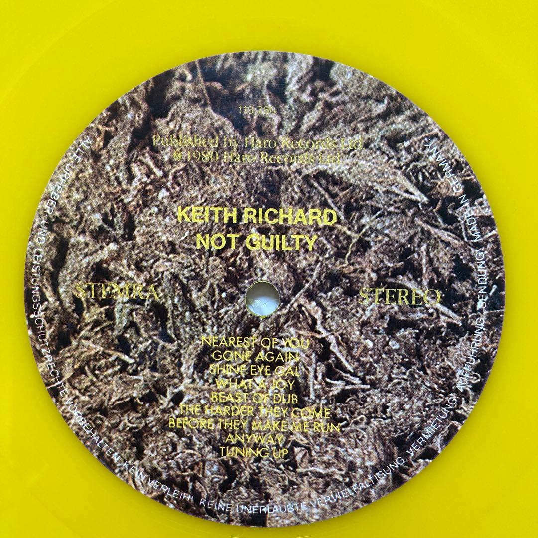 Keith Richard - Not Guilty - Yellow Vinyl 12" LP Rolling Stones Outtakes