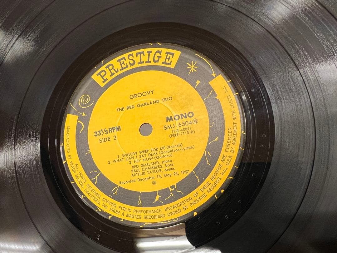 Red Garland Trio Groovy Vinyl LP Japan Pressing SMJ-6504 Prestige Mono Jazz