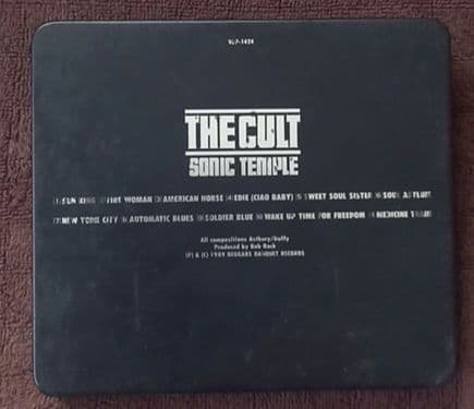 THE CULT Sonic Temple CD Japan Press Limited Edition Metal Box with OBI 1989