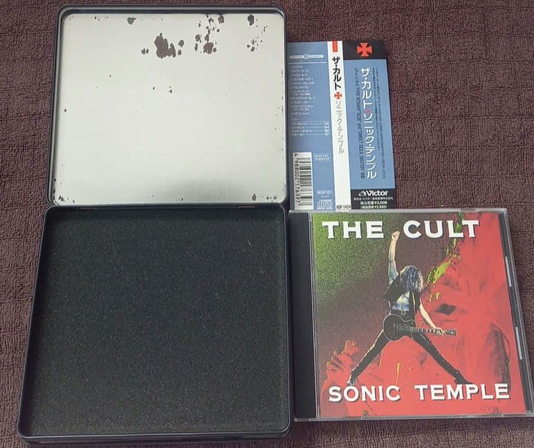 THE CULT Sonic Temple CD Japan Press Limited Edition Metal Box with OBI 1989