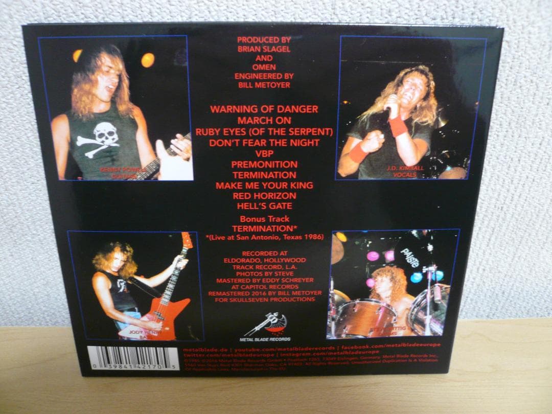 OMEN Warning of Danger CD Europe Paper Jack CD Rare Metal Blade Records Used | Japansoundstore