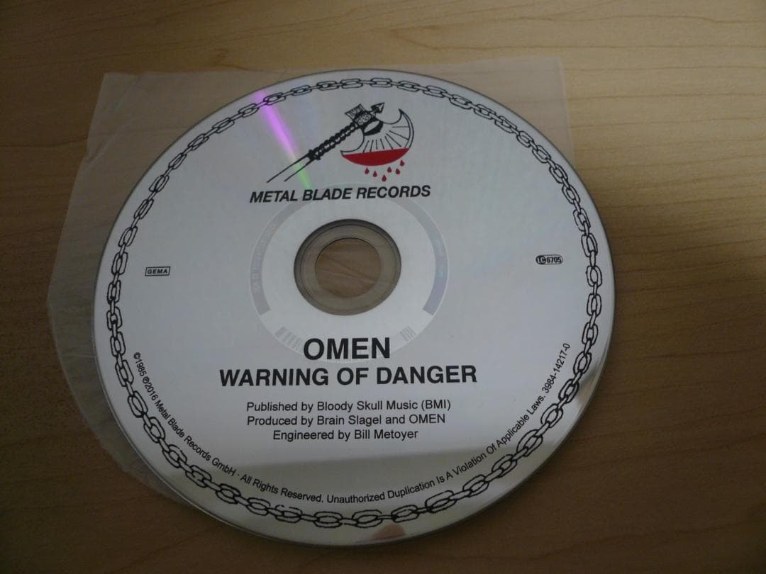 OMEN Warning of Danger CD Europe Paper Jack CD Rare Metal Blade Records Used | Japansoundstore