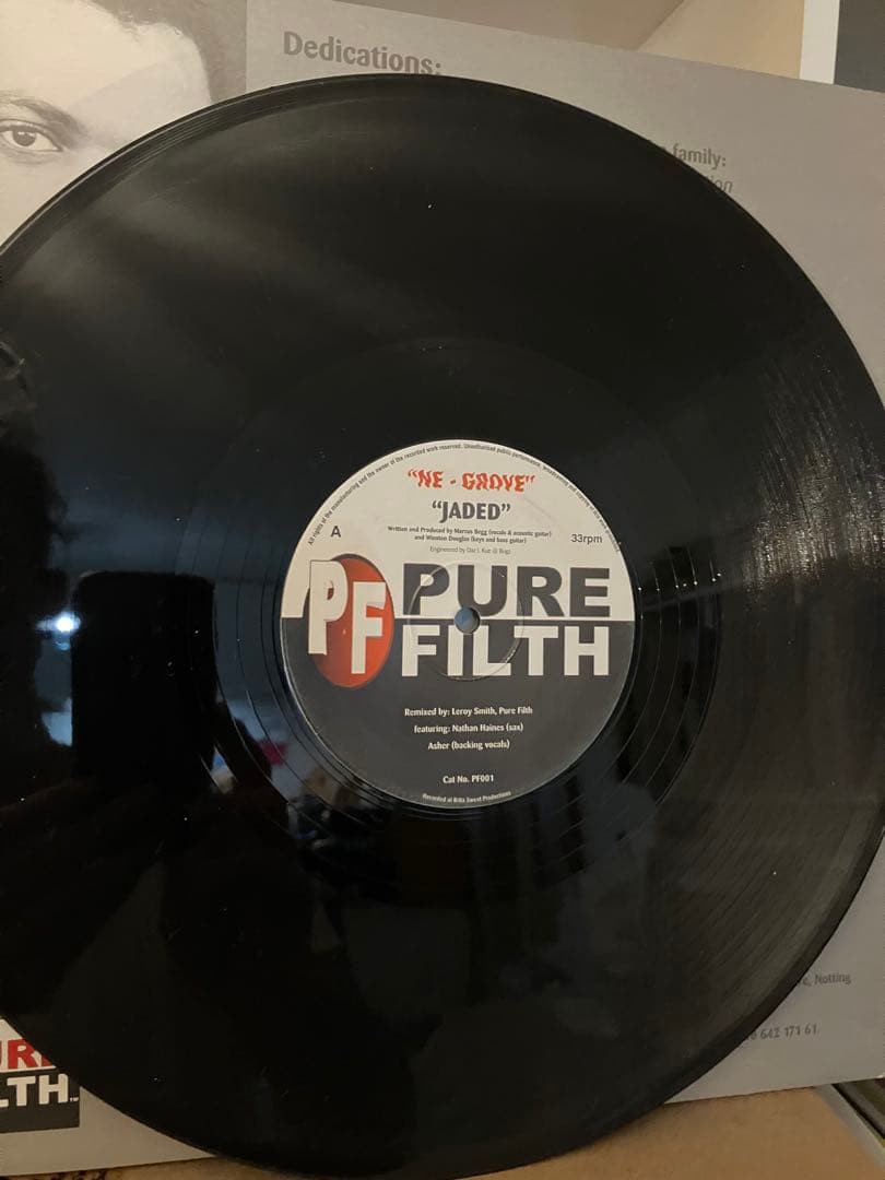 Ne-Grove - Jaded 12" Vinyl Record UK Broken Beat Deep House Pure Filth PF001