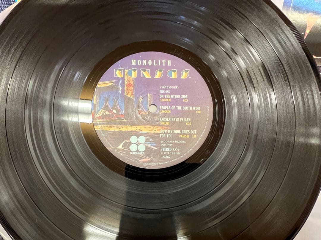 Kansas - Monolith LP 1979 Japan Original Pressing w/ OBI & Liner Notes 25AP-1590