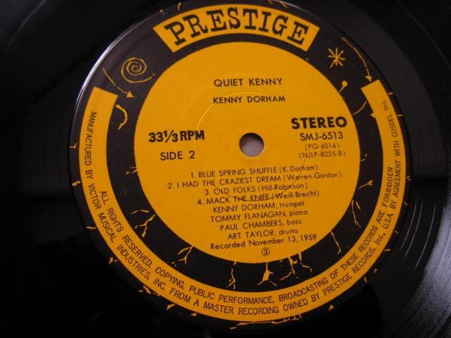 Kenny Dorham - Quiet Kenny Vinyl LP Japan SMJ-6513 with Obi Jazz