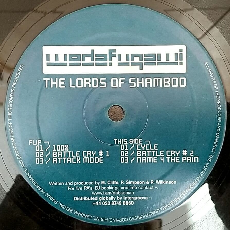 Lords Of Shamboo - 100% 12-inch Vinyl EP Electronic Club Music