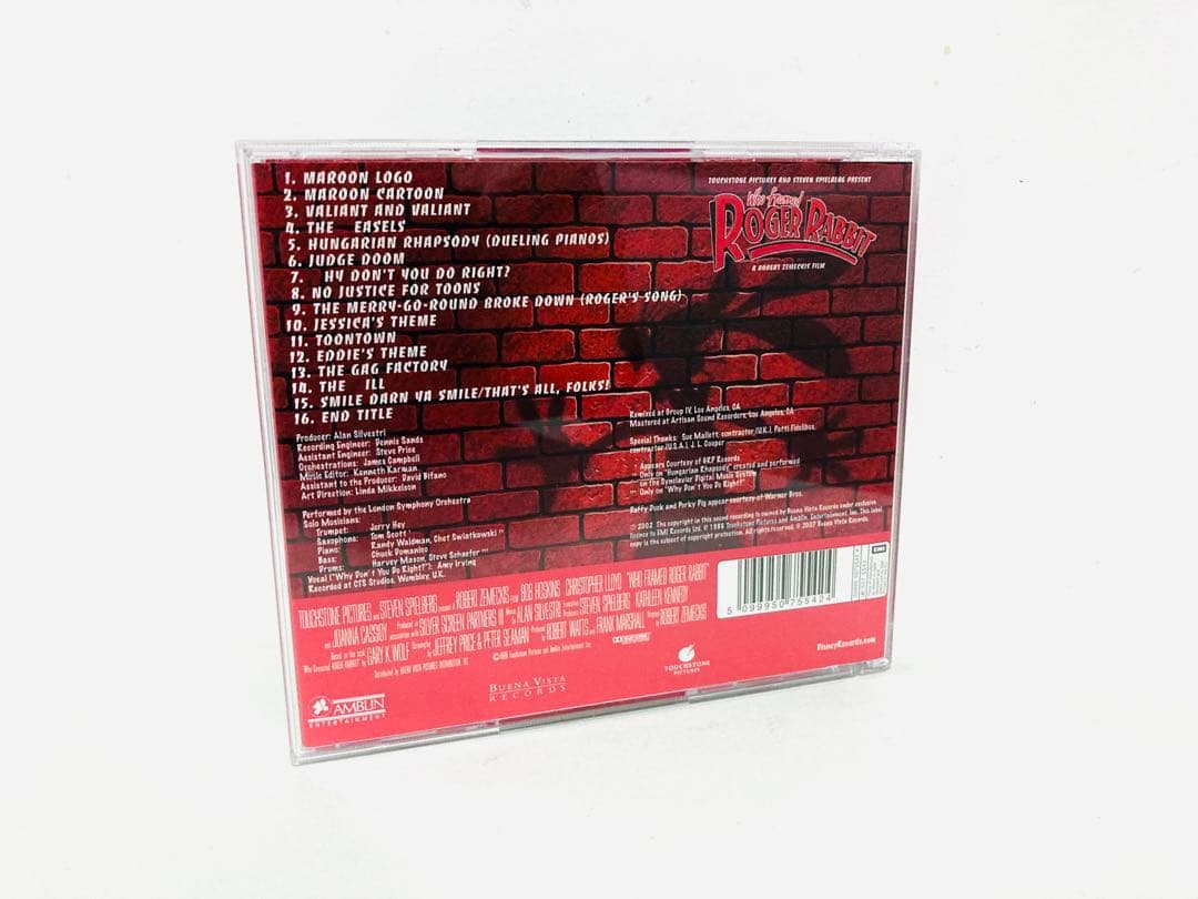 Who Framed Roger Rabbit Original Soundtrack CD US Limited Edition Alan Silvestri