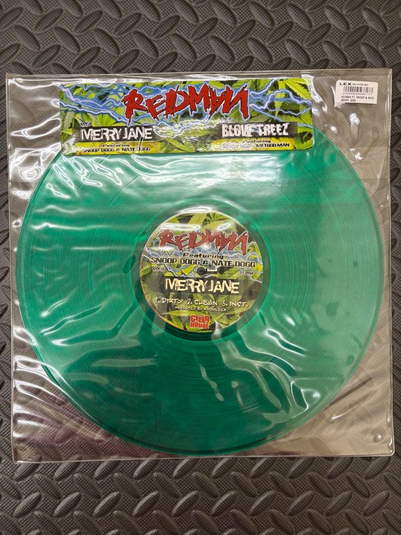 Redman Merry Jane 12" Clear Green Vinyl Snoop Dogg Nate Dogg Gilla House US Orig