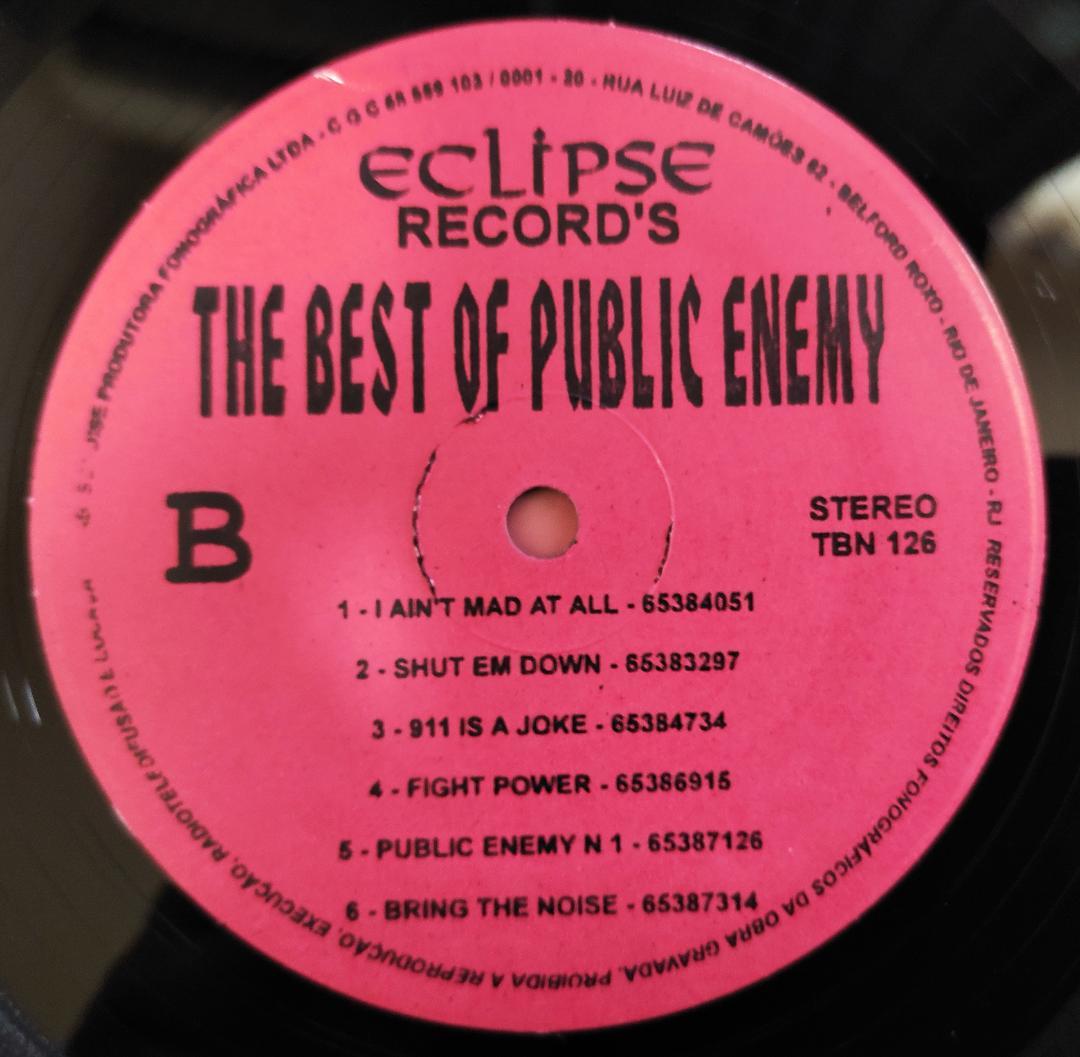 Public Enemy - The Best Of Public Enemy LP Compilation Brazil Hip Hop Vinyl