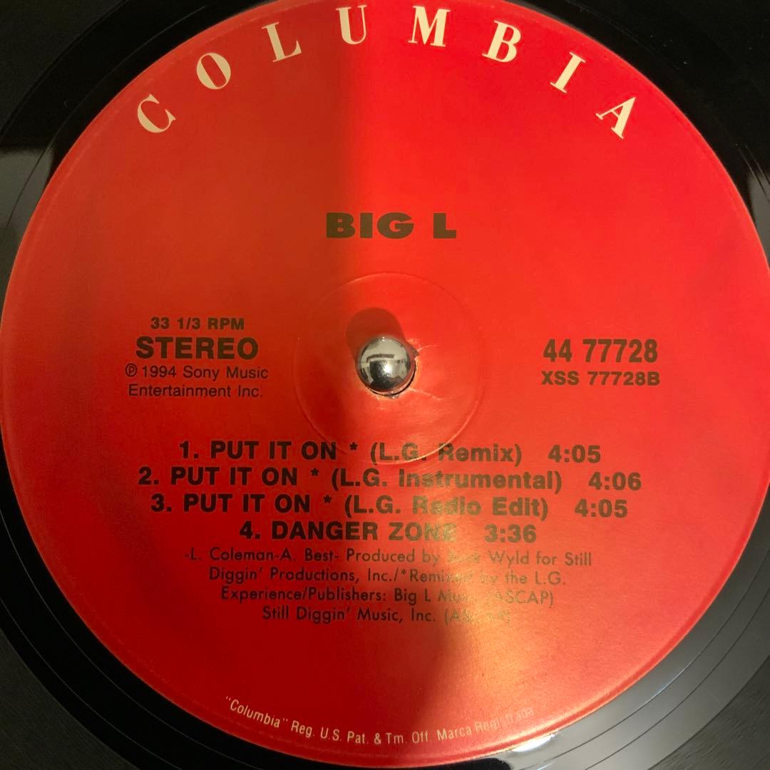 Big L - Put It On 12" Vinyl Record 1994 Hip Hop Classic Columbia