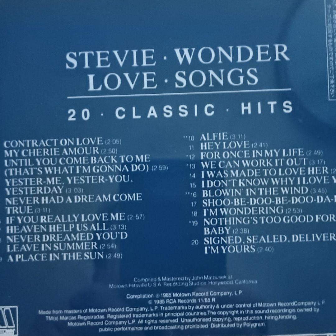 Stevie Wonder Love Songs 20 Classic Hits Japan CD with OBI Includes Bonus Track