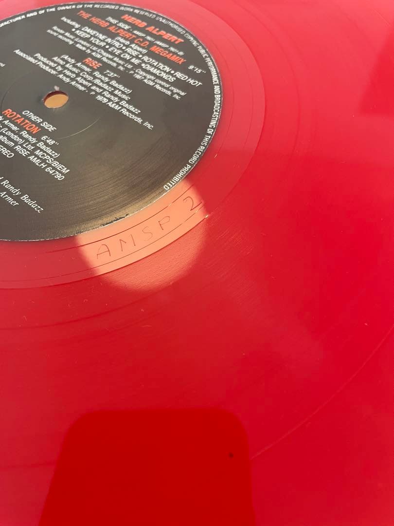 Herb Alpert - The Herb Alpert C.D. Megamix 12" Vinyl Red Wax Japan A&M Records