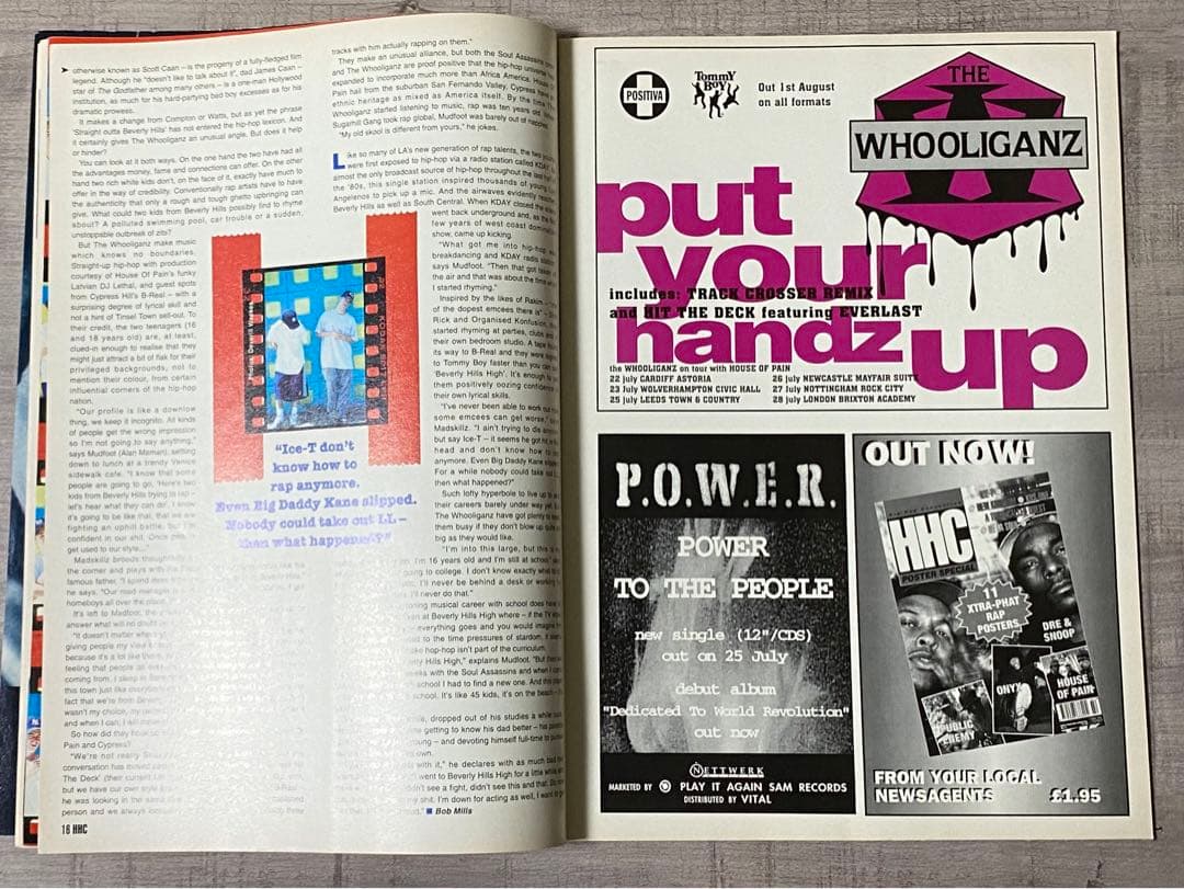 Hip Hop Connection Magazine August 1994 Warren G Cover Outkast The Whooliganz