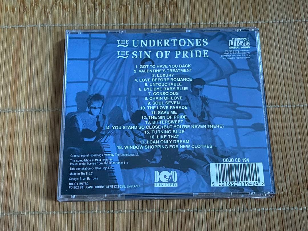 The Undertones - The Sin Of Pride CD, Dojo Limited 1994, Picture Disc, EU Press