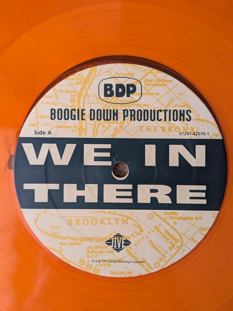 Boogie Down Productions - We In There 12" Single Translucent Orange Vinyl 1992