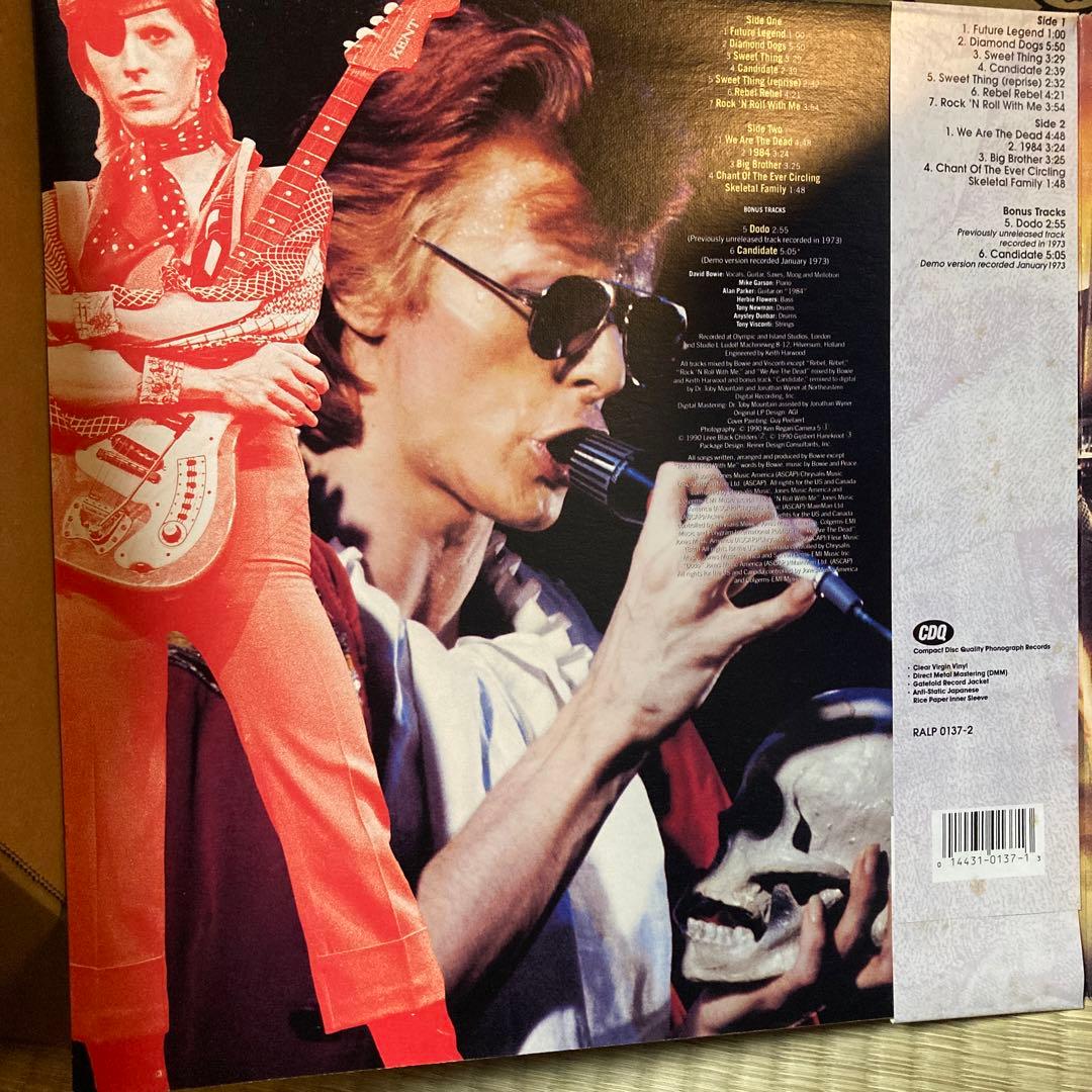 David Bowie - Diamond Dogs LP Clear Vinyl Limited Edition # Numbered Ryko Record