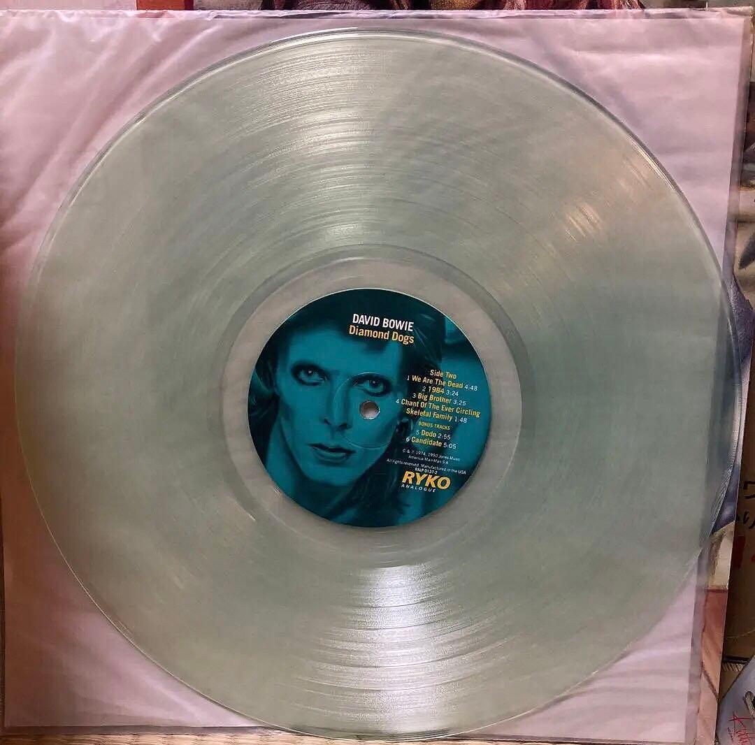 David Bowie - Diamond Dogs LP Clear Vinyl Limited Edition # Numbered Ryko Record